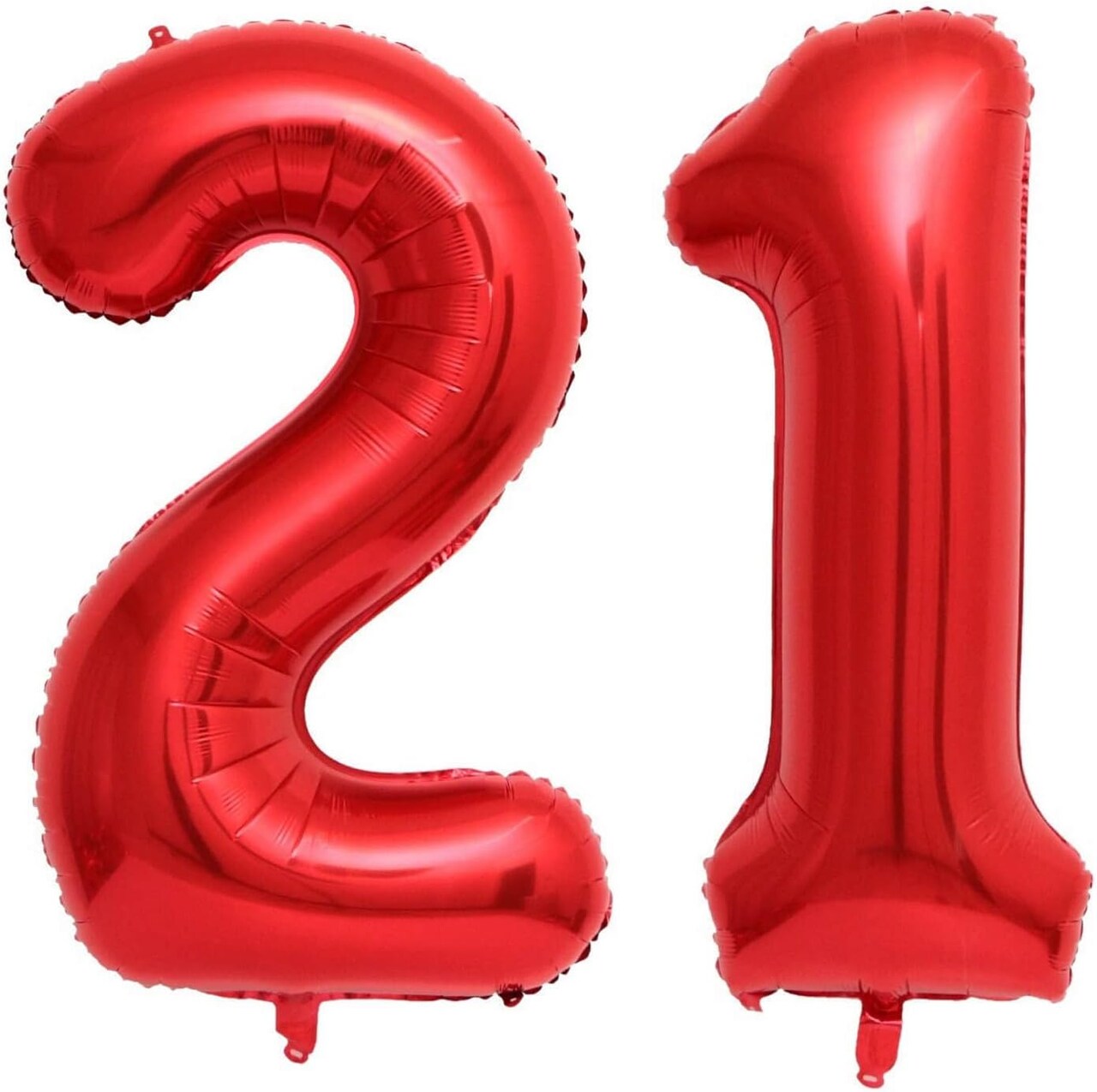 40 Inch Red Number 21 or 12 Balloons Giant 12 Balloons Red Birthday 21 Balloons (Red 21)